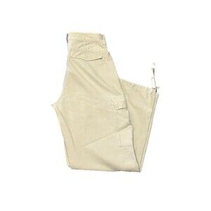 Aritzia TNA Supply Womens Size 6 Cargo Cotton‎ Pants Fatigue Beige White